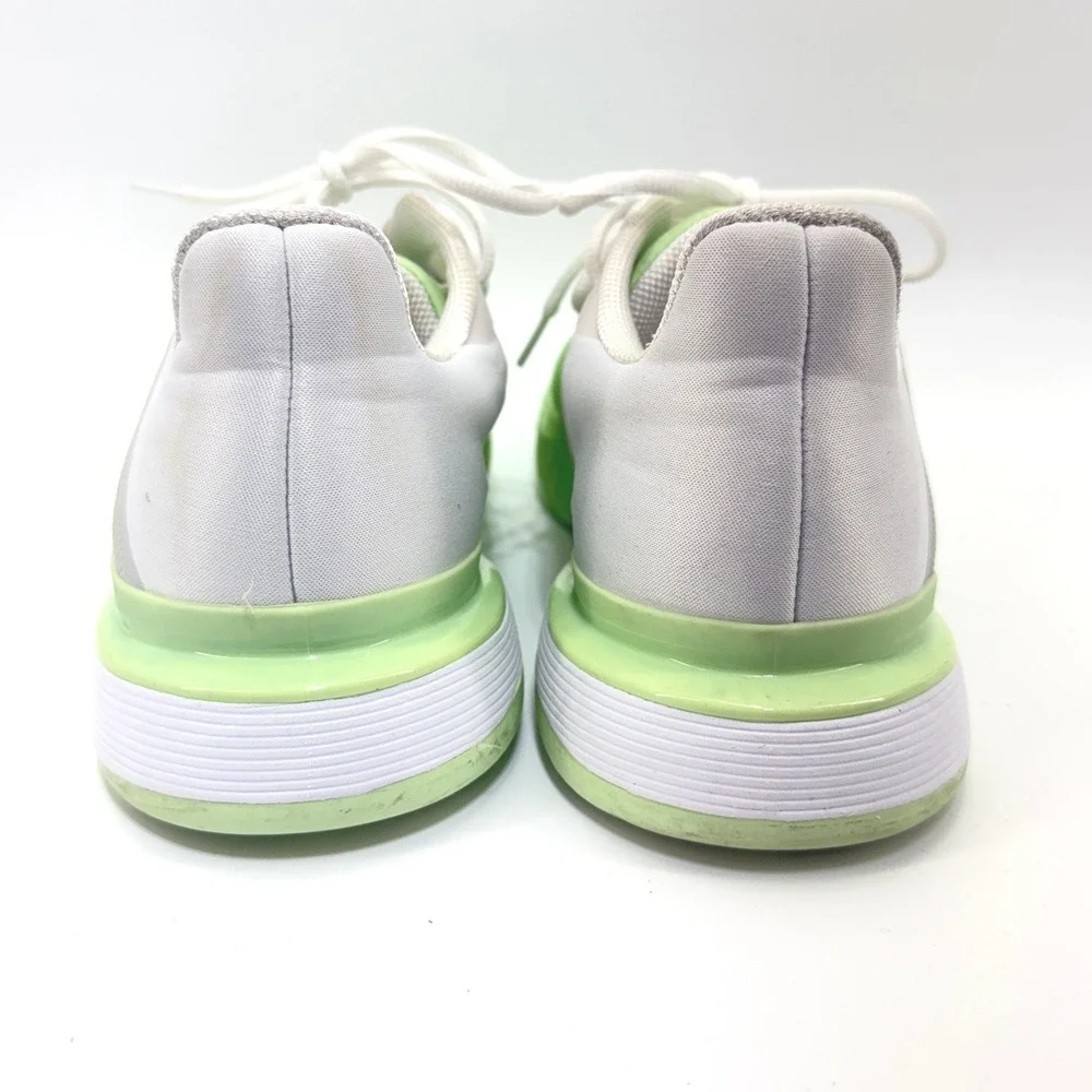 Adidas SoleCourt Bounce Tennis Pickleball Shoes Women 10 Green White Sports EUC